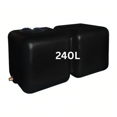 Drinkwatertank HydroMoby AQUA S12, horizontaal 240 L (zwart) - Watertanks