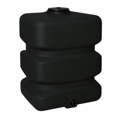 Drinkwatertank MAVIL, rechthoekig verticaal 500 L (zwart) - Watertanks