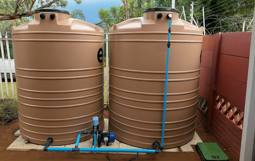 Hydroforsysteem met watertank en hydrofoorpomp