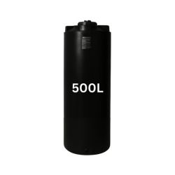 Zwarte drinkwatertank van 500 liter